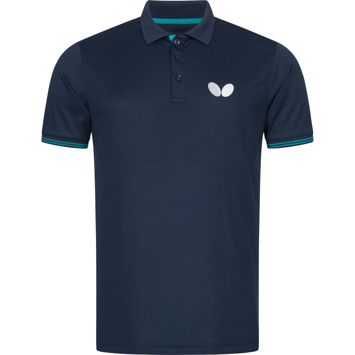 Butterfly Puren Shirt: Front & Back View of the Blue Shirt